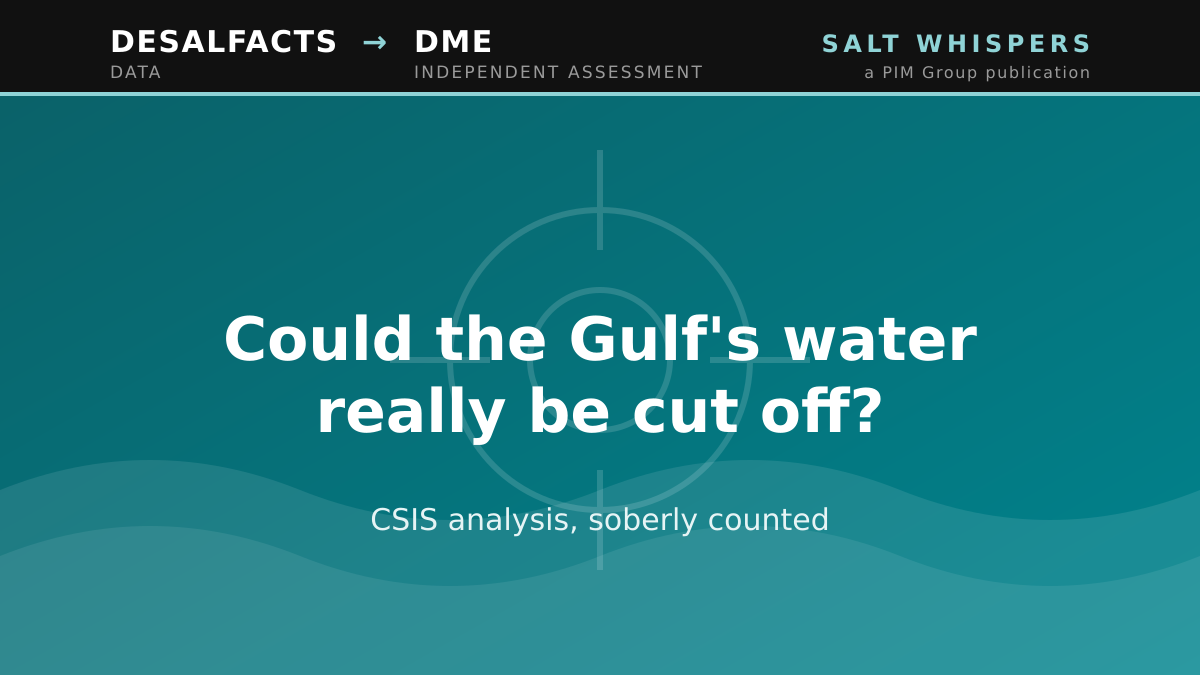 Could the Gulf's water really be cut off?