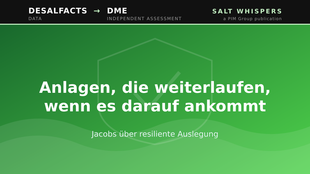 Anlagen, die weiterlaufen, wenn es darauf ankommt