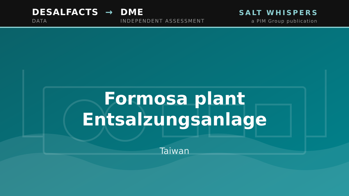 Formosa plant Entsalzungsanlage, Taiwan