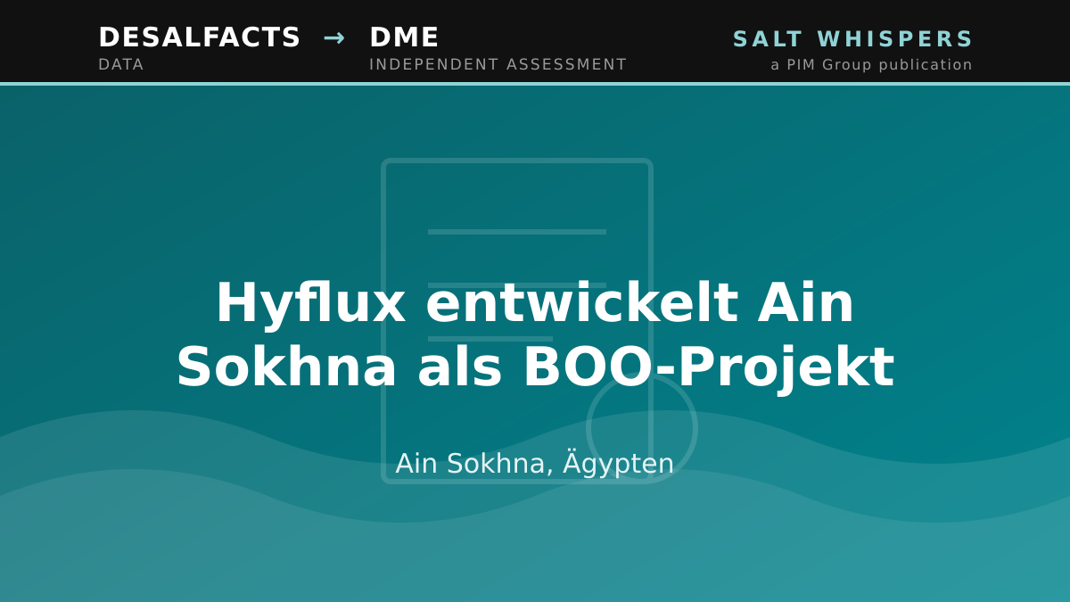 Hyflux entwickelt Ain Sokhna als BOO-Projekt, Ain Sokhna, Ägypten