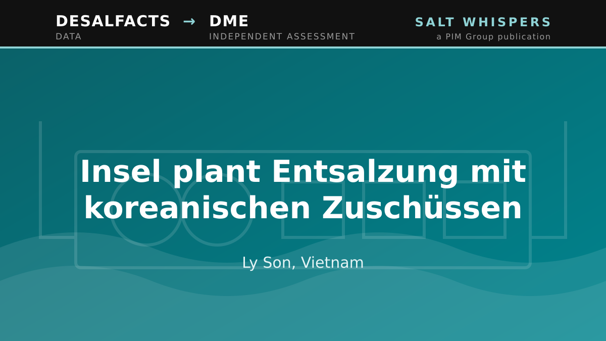 Insel plant Entsalzung mit koreanischen Zuschüssen, Ly Son, Vietnam