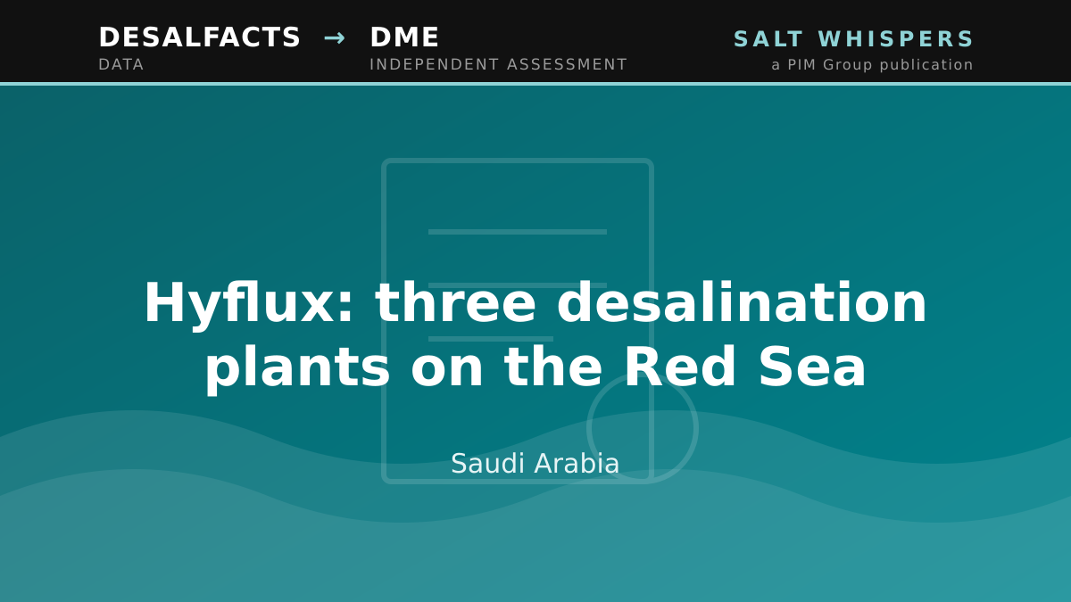 Hyflux: three desalination plants on the Red Sea, Saudi Arabia