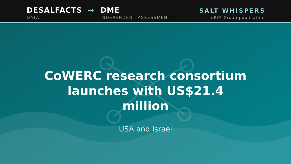 CoWERC research consortium launches with US$21.4 million, USA and Israel
