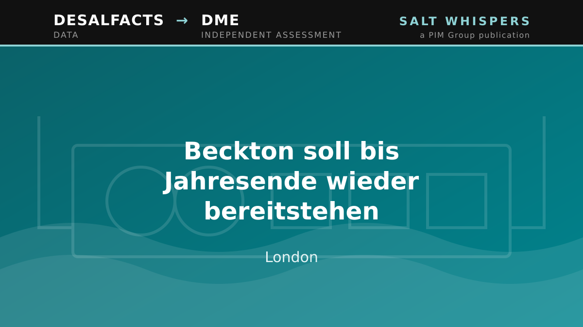London: Beckton soll bis Jahresende wieder bereitstehen