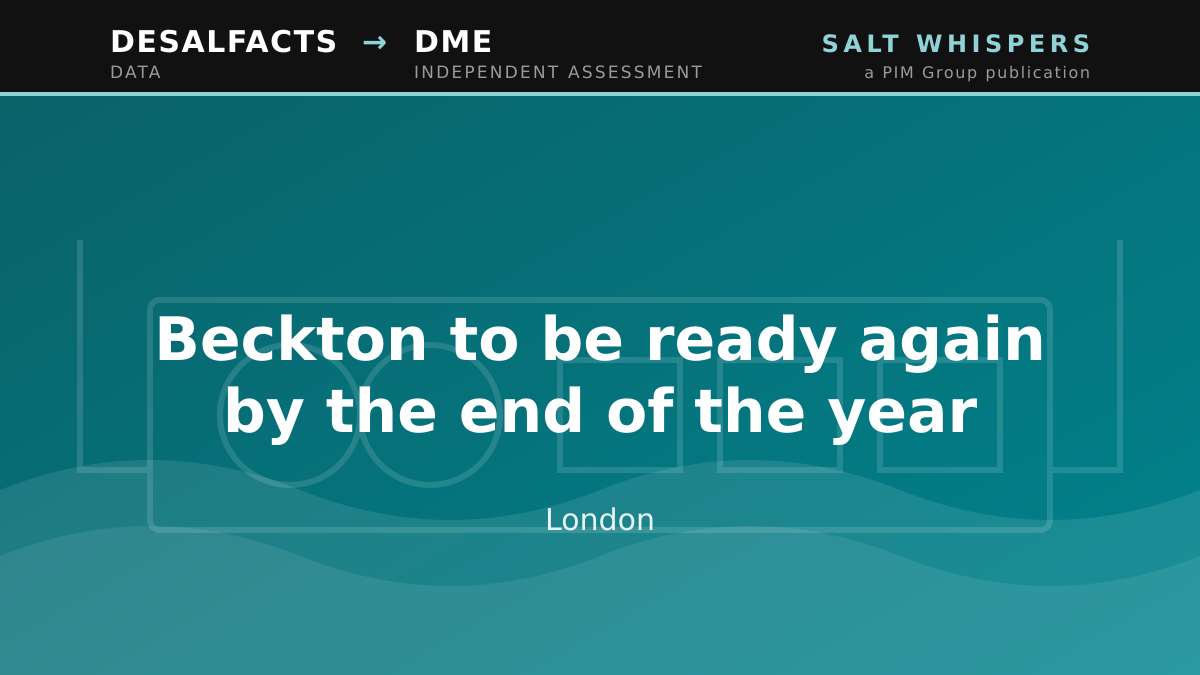 London: Beckton to be ready again by the end of the year