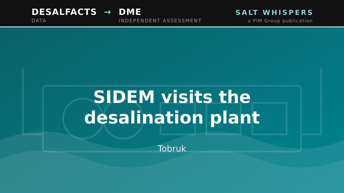 SIDEM visits the desalination plant, Tobruk