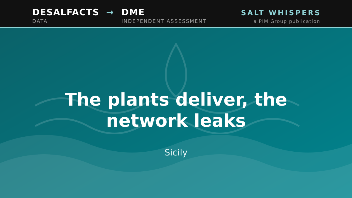 Sicily: the plants deliver, the network leaks