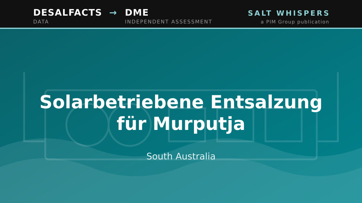 Solarbetriebene Entsalzung für Murputja, South Australia