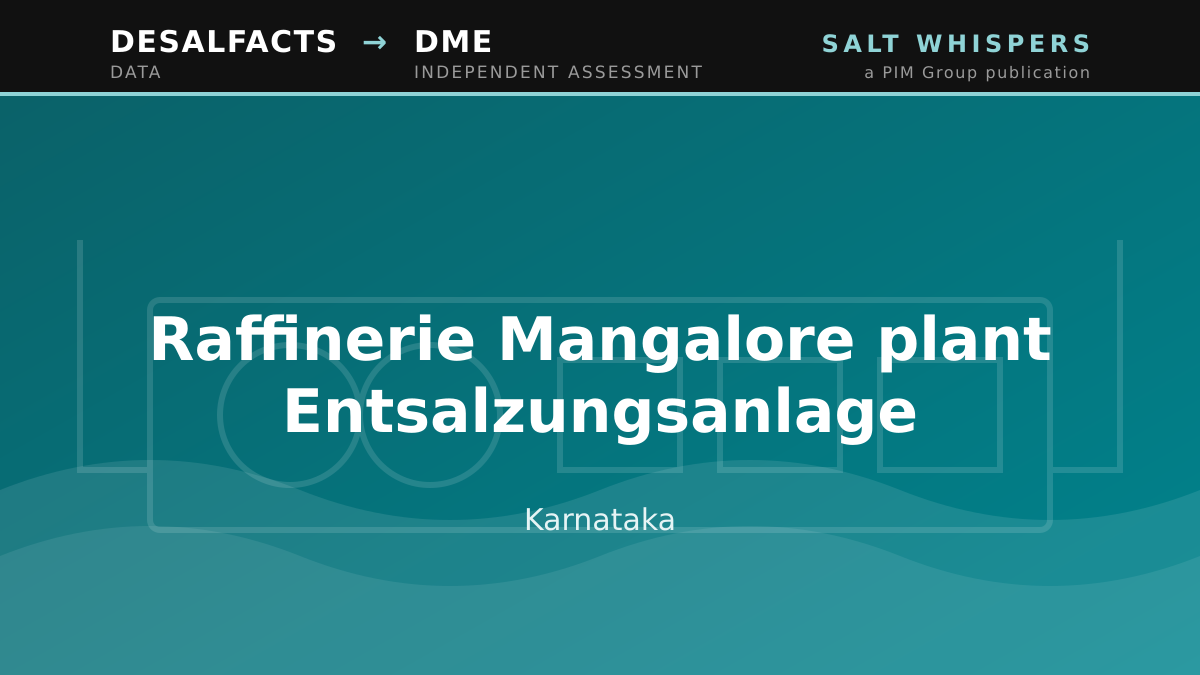 Raffinerie Mangalore plant Entsalzungsanlage, Karnataka