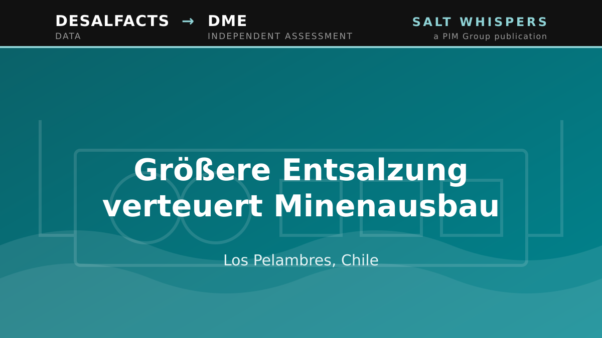 Größere Entsalzung verteuert Minenausbau, Los Pelambres, Chile