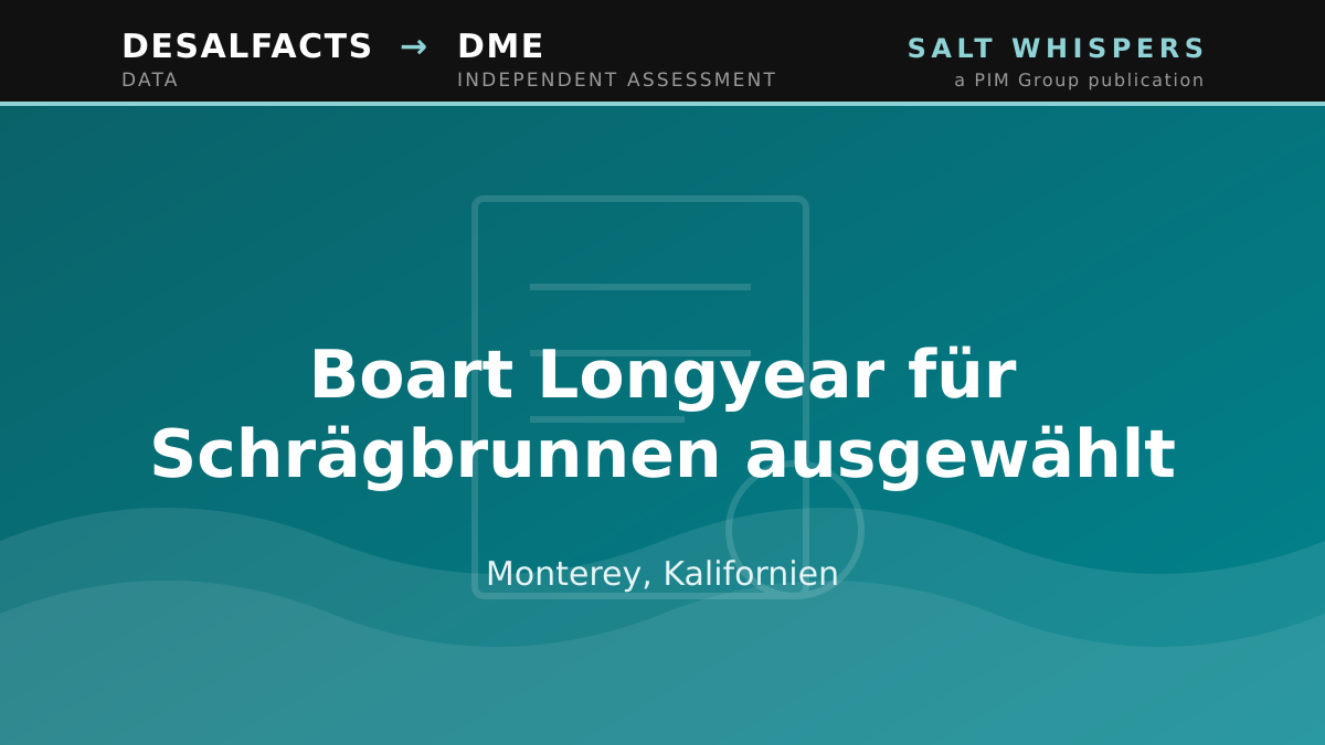 Boart Longyear für Schrägbrunnen ausgewählt, Monterey, Kalifornien