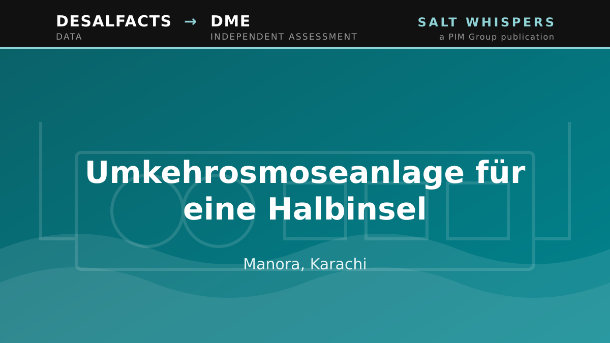 Umkehrosmoseanlage für eine Halbinsel, Manora, Karachi