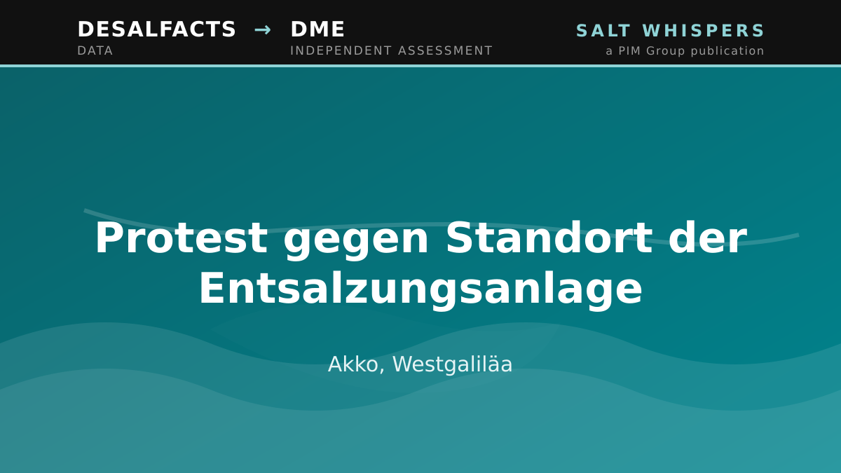 Protest gegen Standort der Entsalzungsanlage, Akko, Westgaliläa