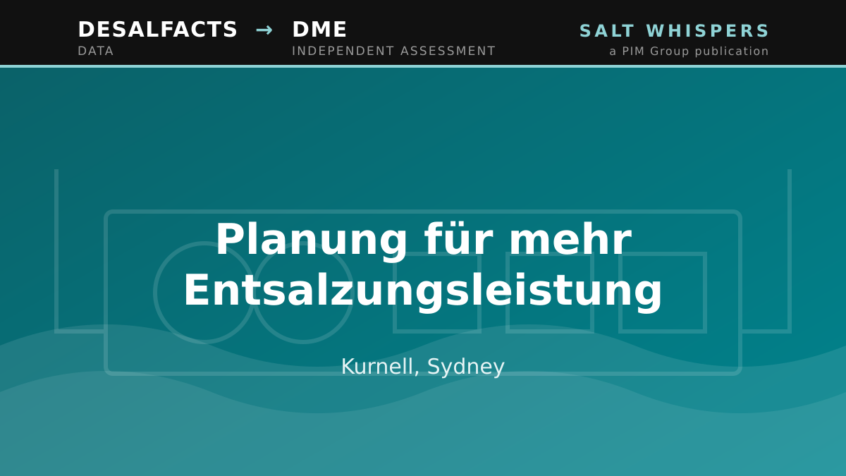 Planung für mehr Entsalzungsleistung, Kurnell, Sydney