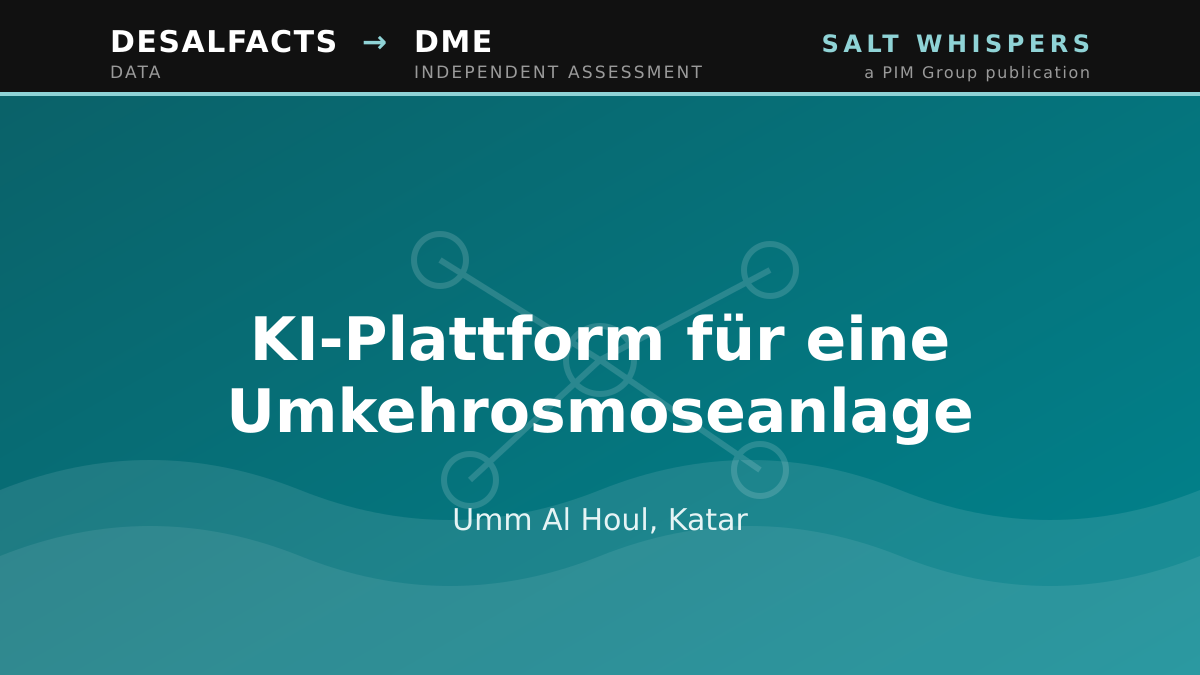 KI-Plattform für eine Umkehrosmoseanlage, Umm Al Houl, Katar