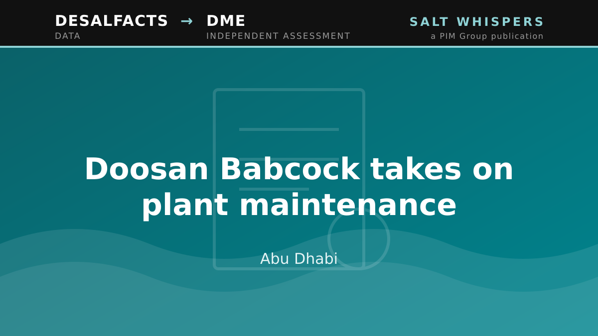 Doosan Babcock takes on plant maintenance, Abu Dhabi