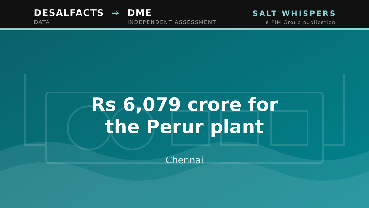 Rs 6,079 crore for the Perur plant, Chennai