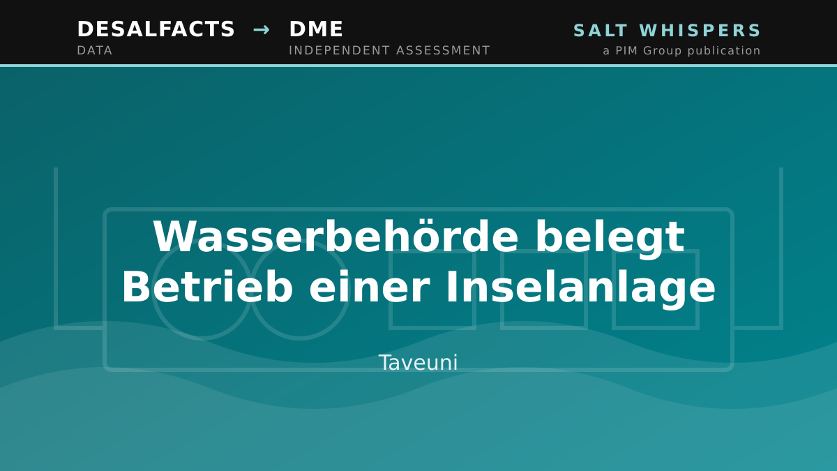 Wasserbehörde belegt Betrieb einer Inselanlage, Taveuni