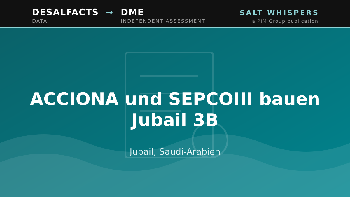 ACCIONA und SEPCOIII bauen Jubail 3B, Jubail, Saudi-Arabien