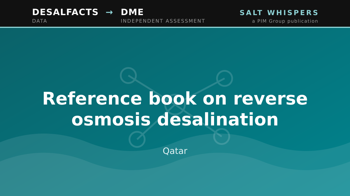 Reference book on reverse osmosis desalination, Qatar