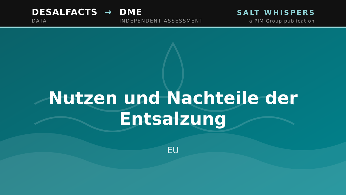 Nutzen und Nachteile der Entsalzung, EU