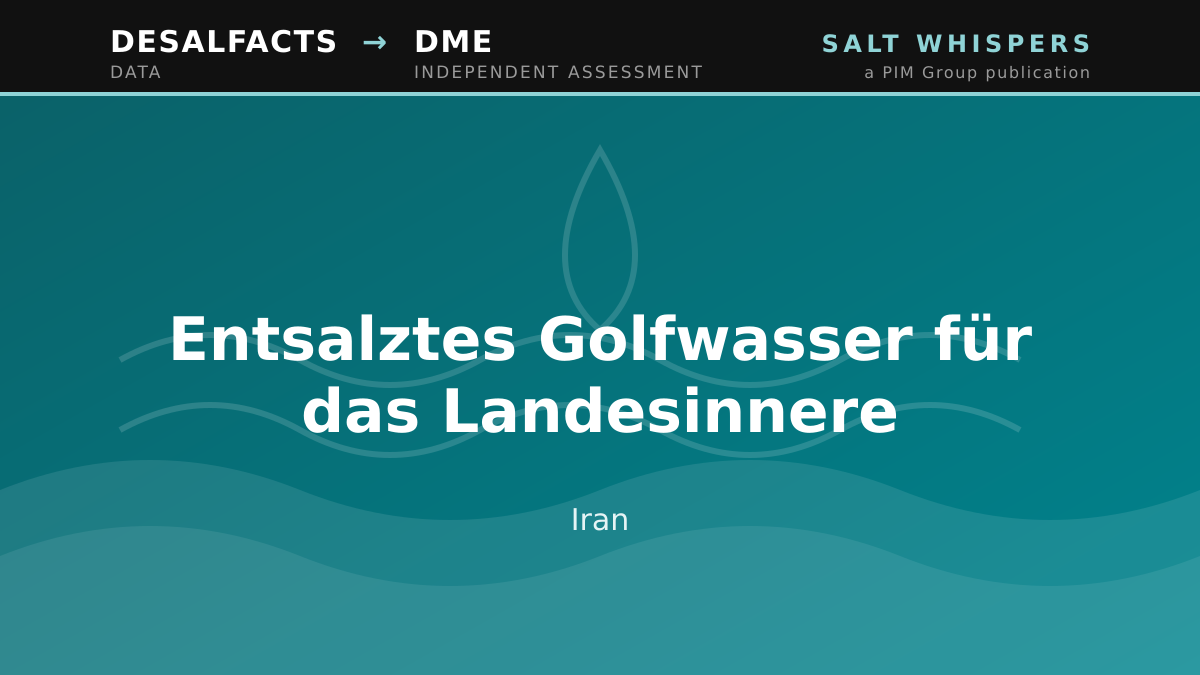 Entsalztes Golfwasser für das Landesinnere, Iran