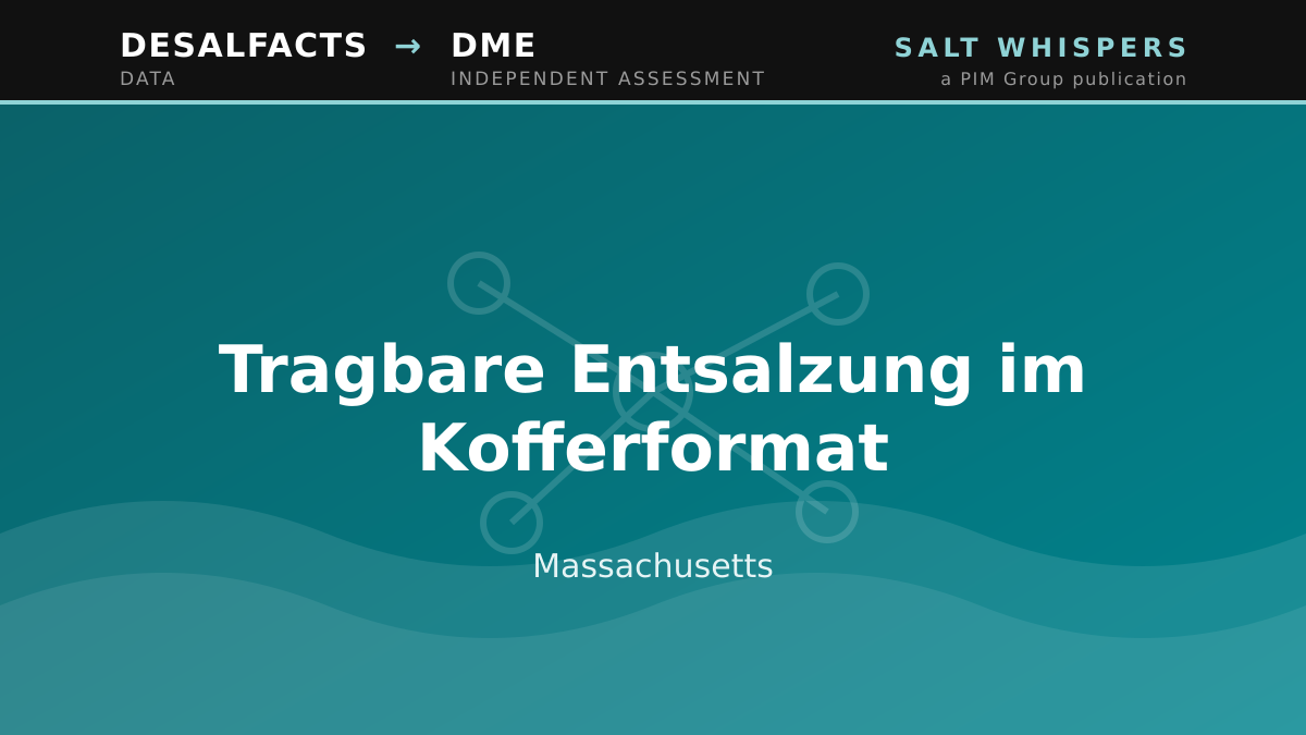 Tragbare Entsalzung im Kofferformat, Massachusetts