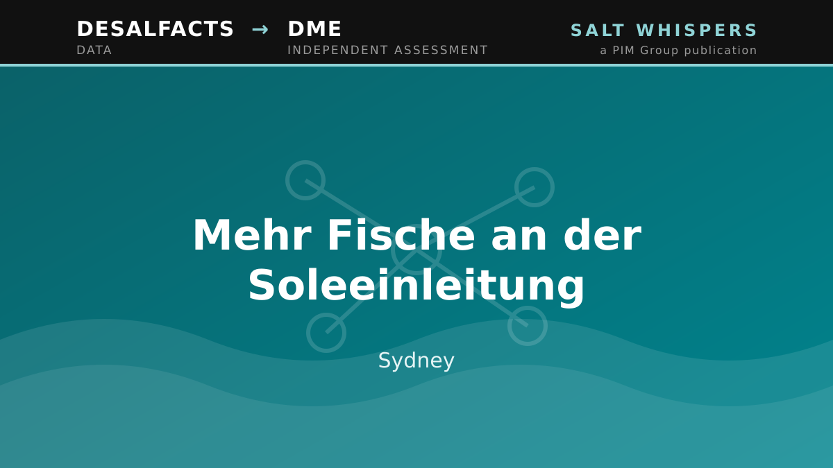 Mehr Fische an der Soleeinleitung, Sydney