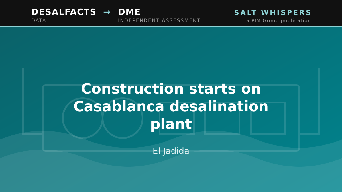 Construction starts on Casablanca desalination plant, El Jadida