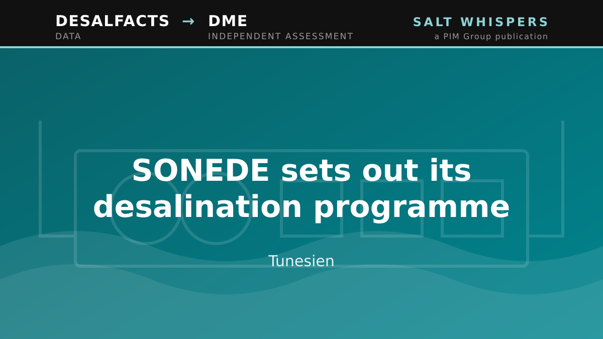 SONEDE sets out its desalination programme, Tunesien