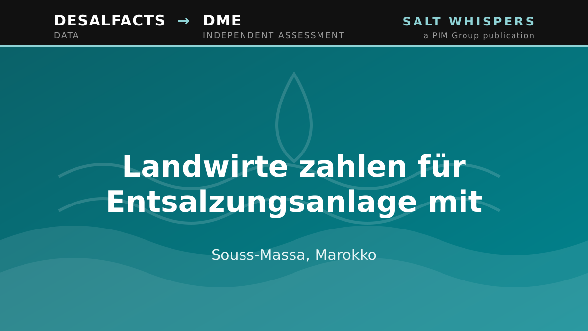 Landwirte zahlen für Entsalzungsanlage mit, Souss-Massa, Marokko