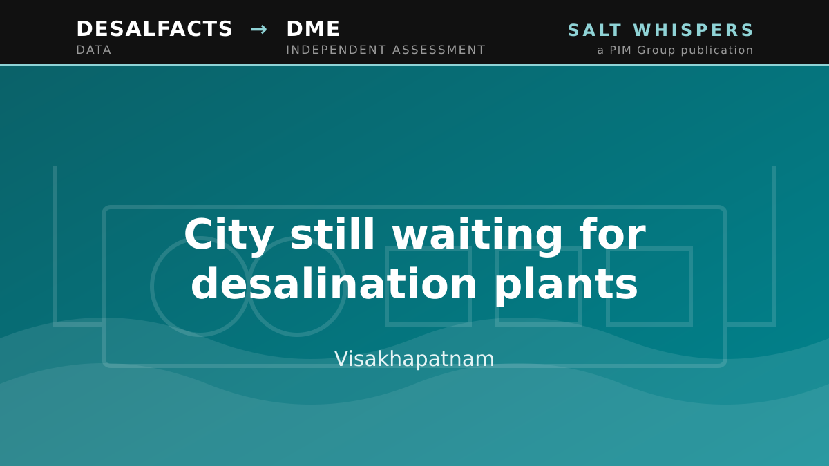 City still waiting for desalination plants, Visakhapatnam