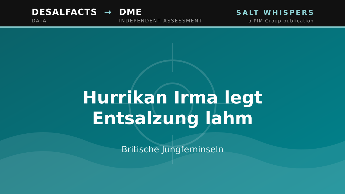 Hurrikan Irma legt Entsalzung lahm, Britische Jungferninseln