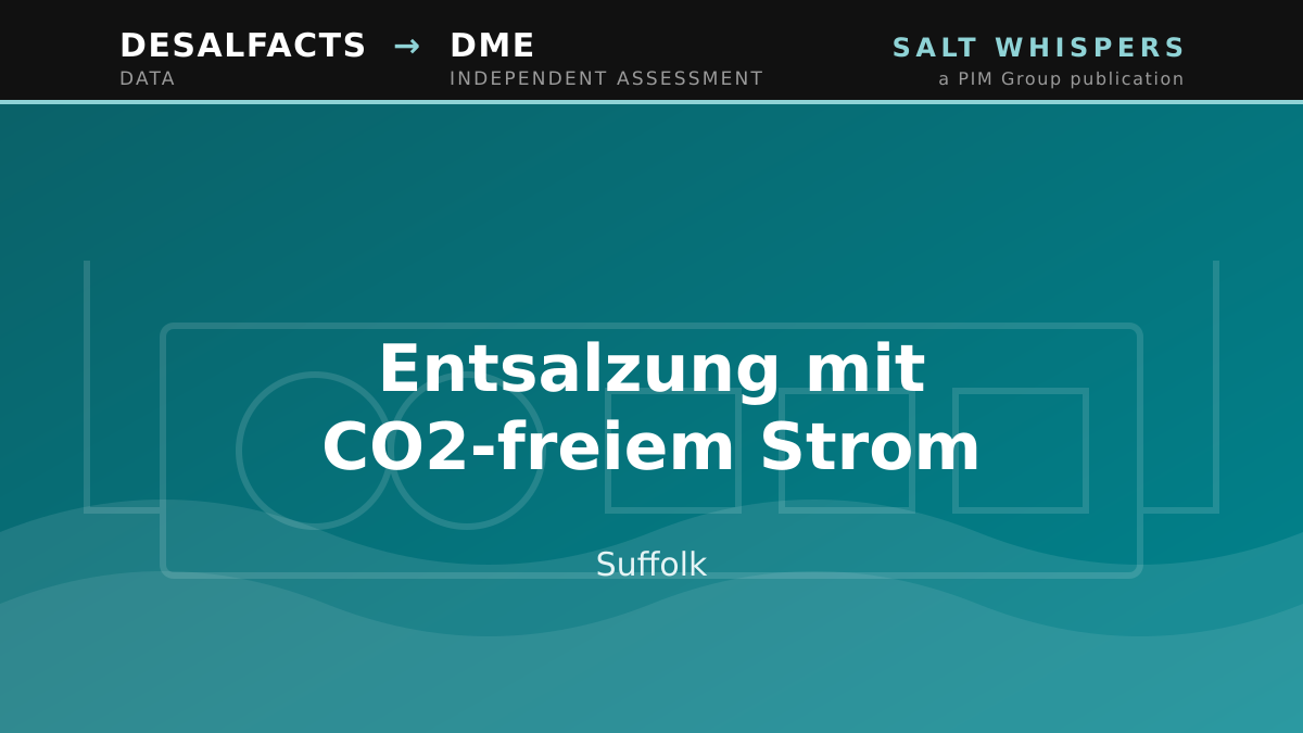 Entsalzung mit CO2-freiem Strom, Suffolk