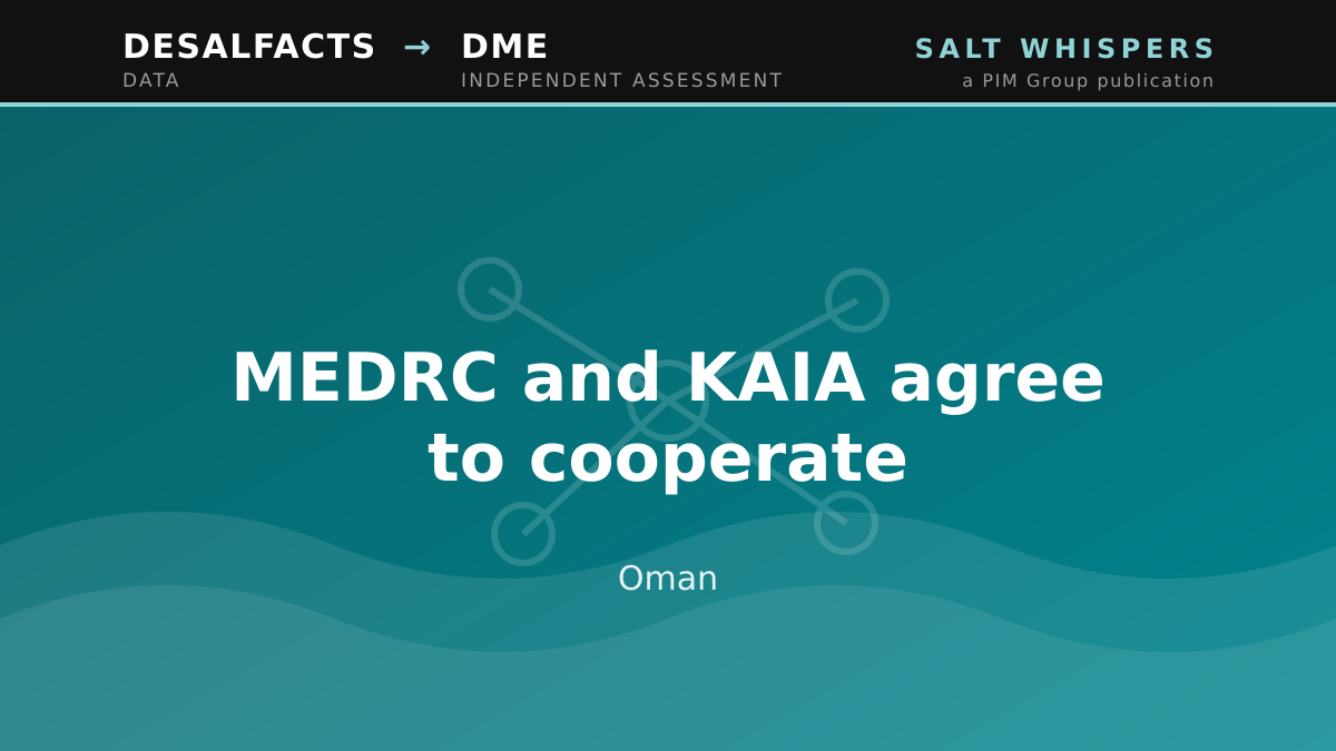 MEDRC and KAIA agree to cooperate, Oman
