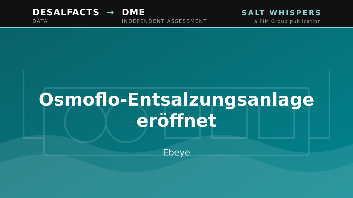 Osmoflo-Entsalzungsanlage eröffnet, Ebeye