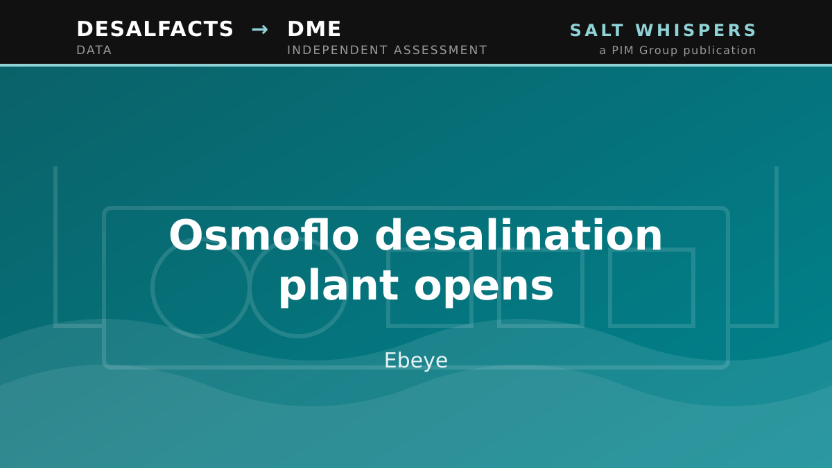 Osmoflo desalination plant opens, Ebeye