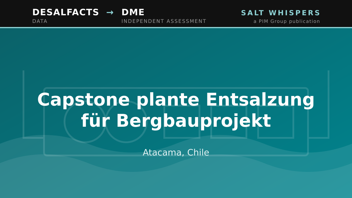 Capstone plante Entsalzung für Bergbauprojekt, Atacama, Chile
