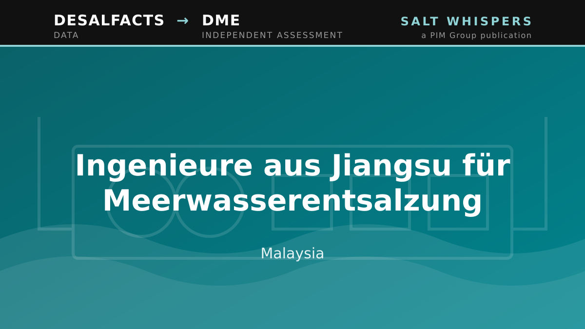 Ingenieure aus Jiangsu für Meerwasserentsalzung, Malaysia