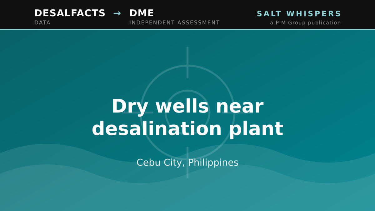 Dry wells near desalination plant, Cebu City, Philippines