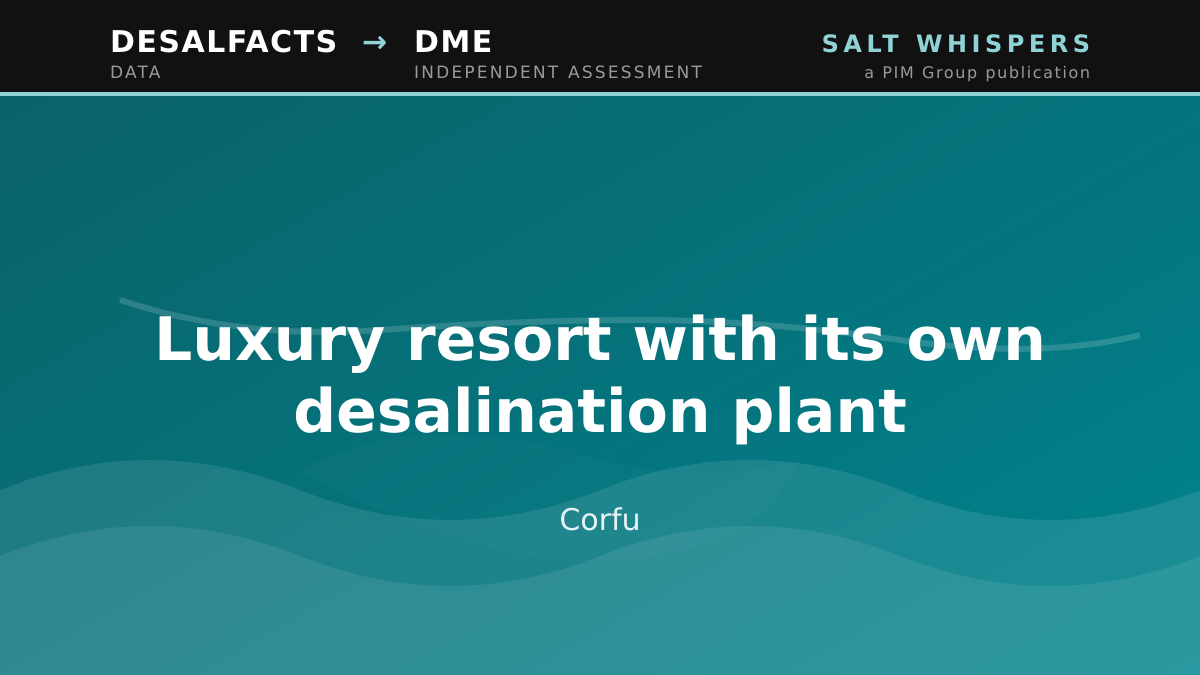 Luxury resort with its own desalination plant, Corfu