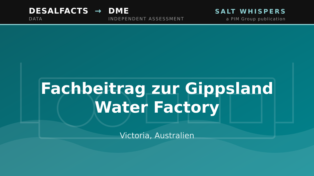 Fachbeitrag zur Gippsland Water Factory, Victoria, Australien