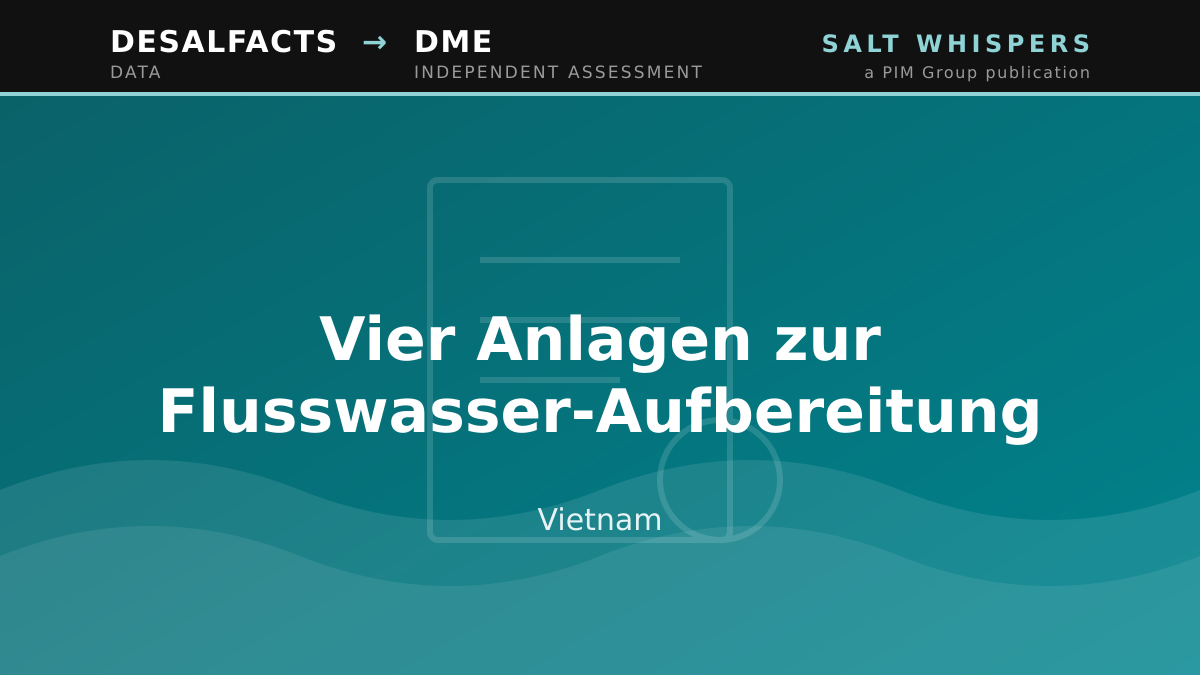 Vier Anlagen zur Flusswasser-Aufbereitung, Vietnam